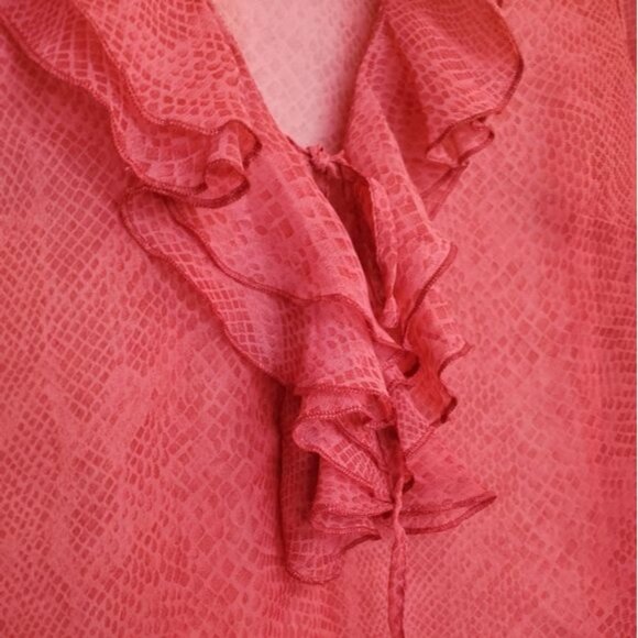 Sisley printed Blouse with ruffled front & collar - Picture 3 of 6